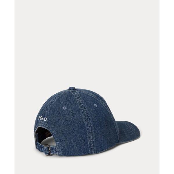 POLO RALPH LAUREN / ポロ ラルフ ローレン (ボーイズ 8才〜20才)Polo ベア インディゴ デニム ボール キャップの画像