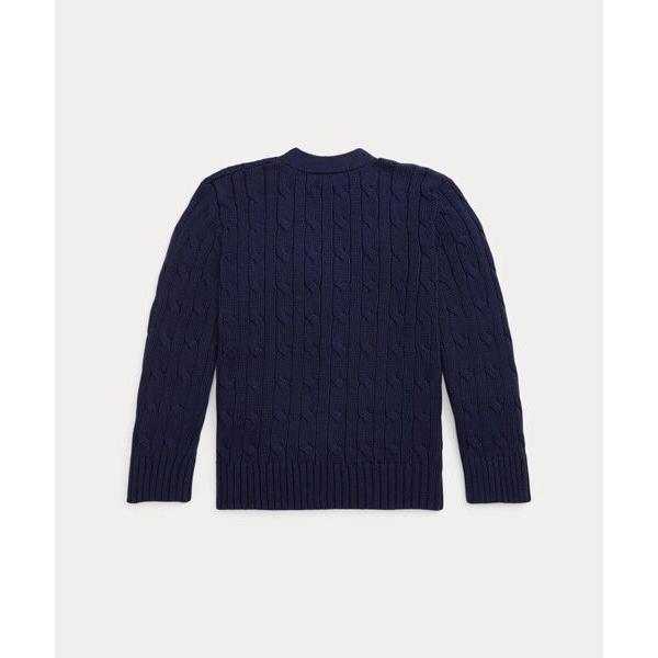POLO PALPHLAURENネイビーケーブルニットカーディガンボーイズ POLO RALPH LAUREN（ポロ・ラルフローレン） ポロ ラルフ ローレン