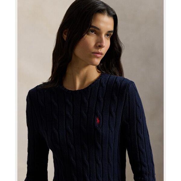 POLO RALPH LAUREN / ポロ ラルフ ローレン ケーブルニット ボディス コットン ドレスの画像