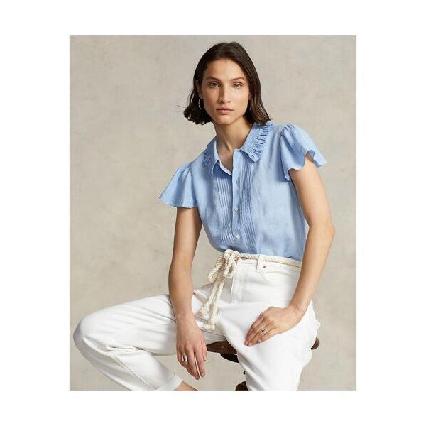 何でも揃うpolo Ralph Lauren ポロ ラルフ ローレン ラッフルトリム リネン シャツ シャツ ブラウス レディースファッション ファッション 19 962 Roisingraham Com