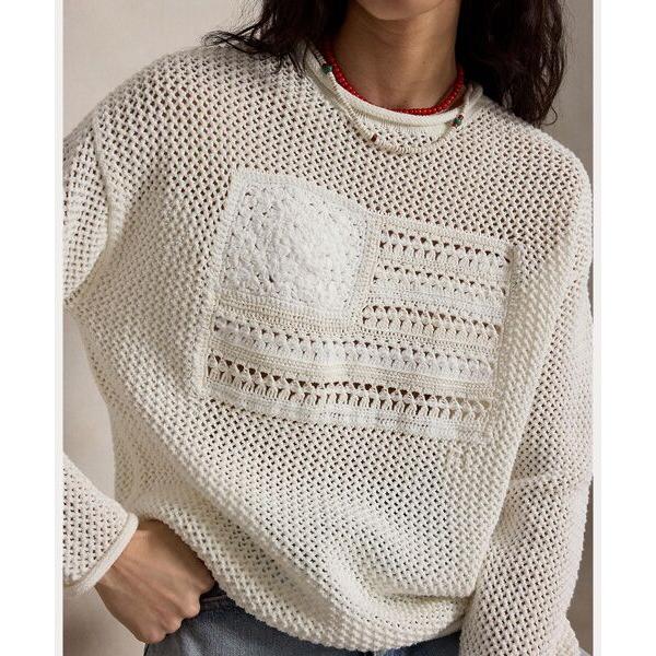 POLO RALPH LAUREN / ポロ ラルフ ローレン トーナル フラッグ ポインテール セーターの画像