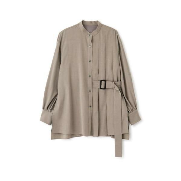 ADORE ハイブリッドツイルシャツ　ベージュ　38 ADORE（アドーア） ◇ハイブリッドツイルシャツ : タカシマヤ