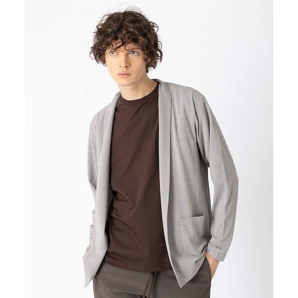 ABAHOUSE（アバハウス） 鹿の子 ストレッチ ボタンレス カーディガン