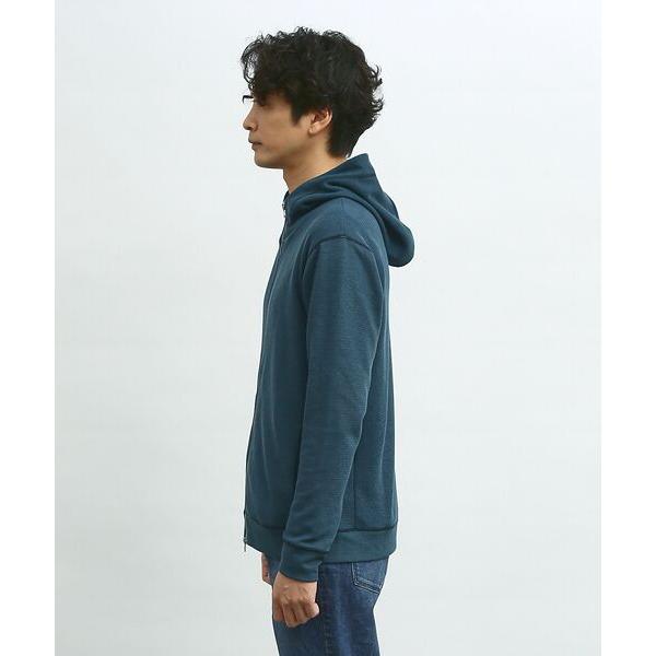 ABAHOUSE（アバハウス） 【袖配色ステッチ】ジップアップ パーカー