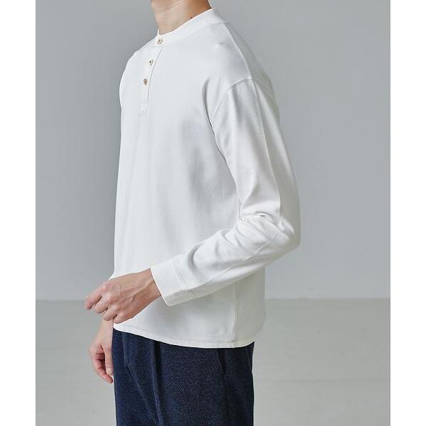 アバハウス（ABAHOUSE）/【ヘンリーネック】ポンチ 長袖 Ｔシャツ ABAHOUSE（アバハウス） 【ヘンリーネック】ポンチ 長袖 Tシャツ