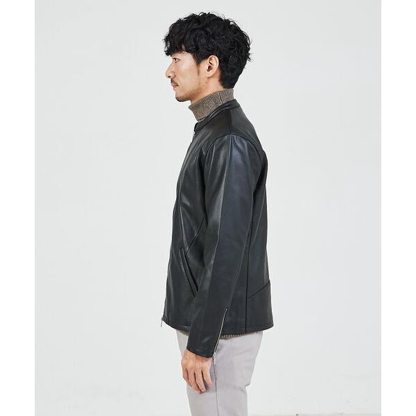 ABAHOUSE / アバハウス 【定番】ネオレザー シングル ライダース ABAHOUSE / アバハウス 【定番】ネオレザー シングル ライダース