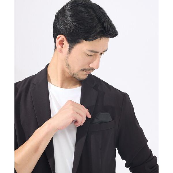 【ブラック】【セットアップ対応】シルキータッチ ウォッシャブル ジャケット ABAHOUSE（アバハウス） 【セットアップ対応】シルキータッチ