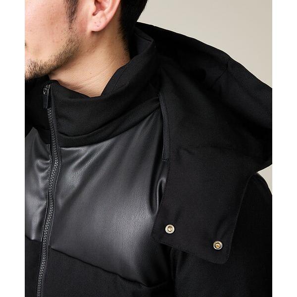 ABAHOUSE（アバハウス） 【700FP】レザーライクコンビ ダウン