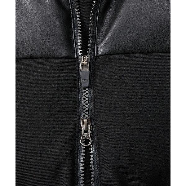 ABAHOUSE（アバハウス） 【700FP】レザーライクコンビ ダウン