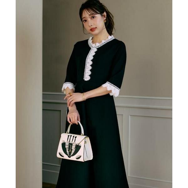 Maglie le cassetto / マーリエ ル カセット 《大きいサイズ》愛されクラシカル“Lace”ニットワンピース《M Maglie le cassetto×冨張愛》の画像