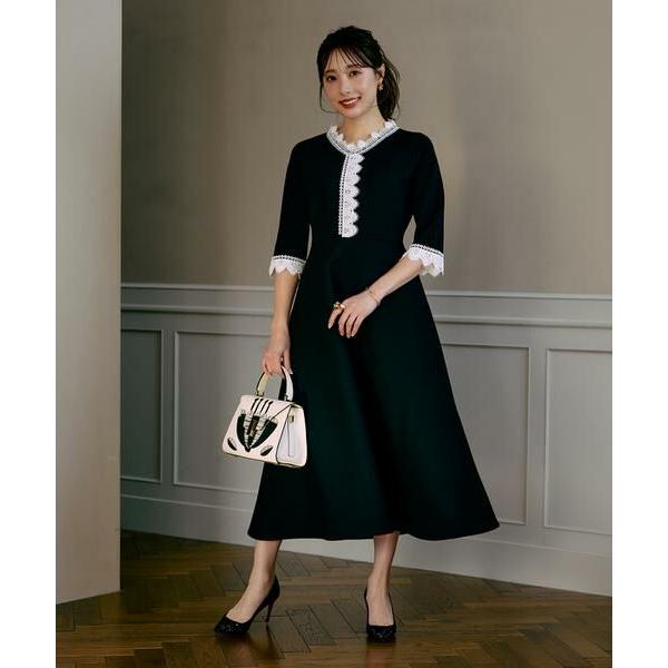 Maglie le cassetto / マーリエ ル カセット 《大きいサイズ》愛されクラシカル“Lace”ニットワンピース《M Maglie le cassetto×冨張愛》の画像