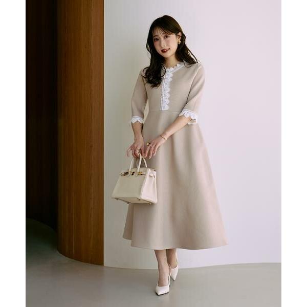 Maglie le cassetto / マーリエ ル カセット 《大きいサイズ》愛されクラシカル“Lace”ニットワンピース《M Maglie le cassetto×冨張愛》の画像