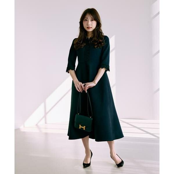 Maglie le cassetto / マーリエ ル カセット 《大きいサイズ》愛されクラシカル“Lace”ニットワンピース《M Maglie le cassetto×冨張愛》の画像