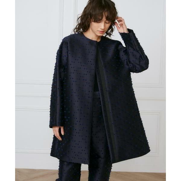 INED / イネド ノーカラーAラインコート《la veille by SUPERIOR CLOSET》の画像