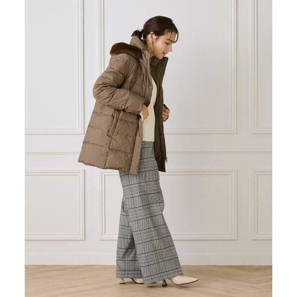 INED（イネド） ミドル丈 フェイクファーフードダウンコート