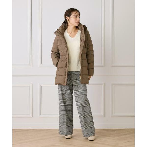 INED（イネド） 《大きいサイズ》ミドル丈 フェイクファーフードミドル