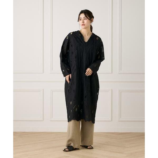 INED / イネド 《大きいサイズ》レースカフタンワンピース《la veille by SUPERIOR CLOSET》《la veille by SUPERIOR CLOSET》の画像