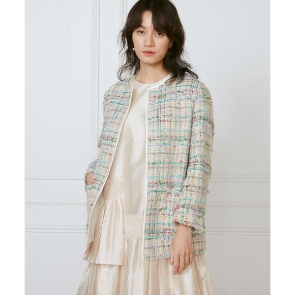 UNITED ARROWS ツイード モール パイピング カーディガン＊ 23AW