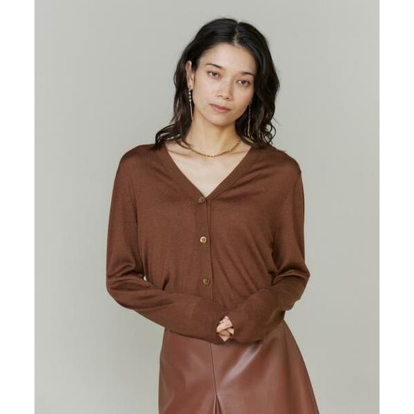 INED / イネド 《CONTESSA》シルクカシミヤVネックカーディガンの画像