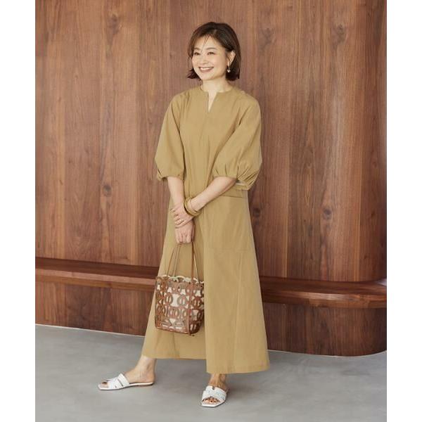 INED（イネド） 《大きいサイズ》ランタンスリーブワンピース《三尋木