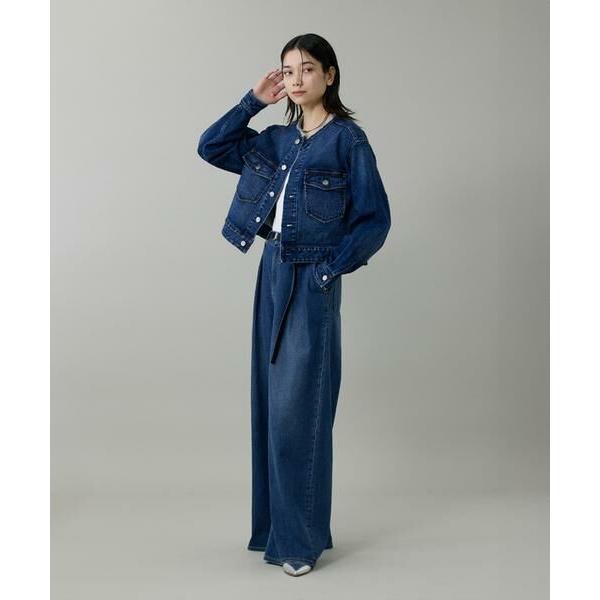 INED（イネド） INED別注ノーカラーデニムジャケット《Healthy DENIM 
