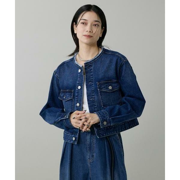 INED（イネド） INED別注ノーカラーデニムジャケット《Healthy DENIM 