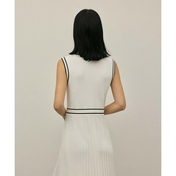 GRACE CONTINENTAL / グレースコンチネンタル バイカラーボウタイニットワンピースの画像