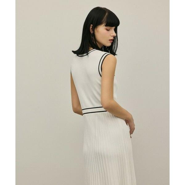 GRACE CONTINENTAL / グレースコンチネンタル バイカラーボウタイニットワンピースの画像