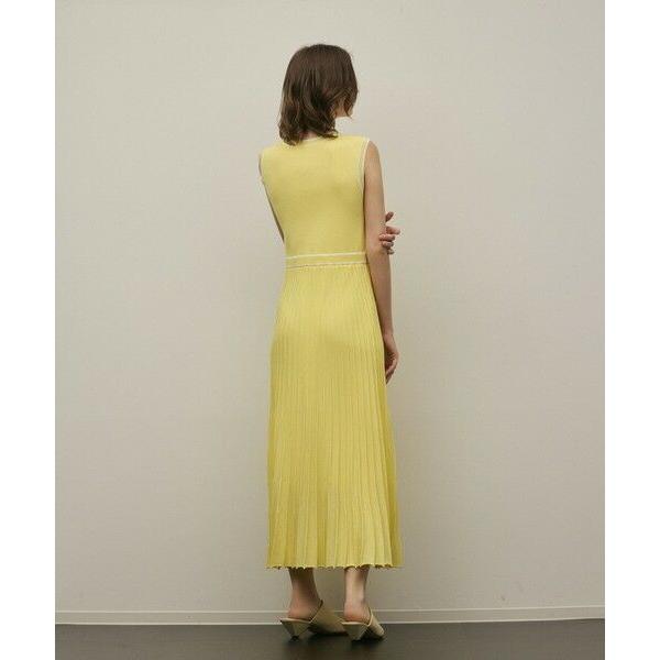 GRACE CONTINENTAL / グレースコンチネンタル バイカラーボウタイニットワンピースの画像