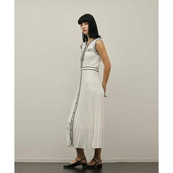 GRACE CONTINENTAL / グレースコンチネンタル バイカラーボウタイニットワンピースの画像