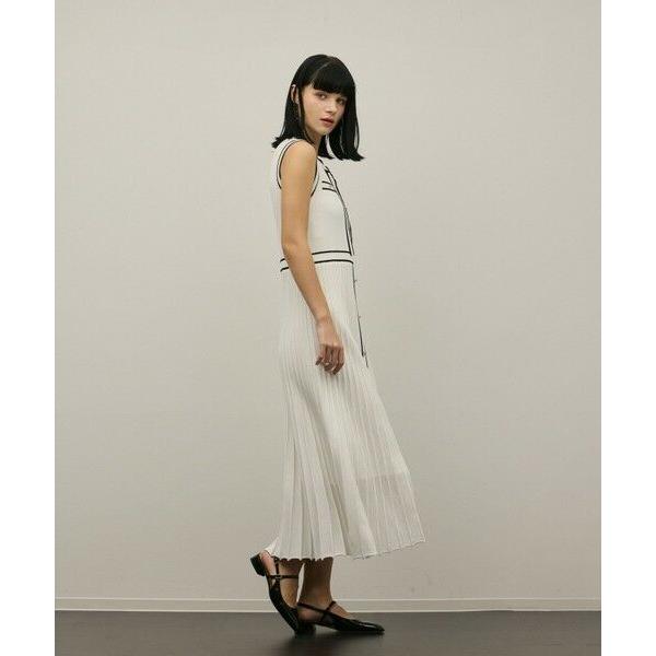 GRACE CONTINENTAL / グレースコンチネンタル バイカラーボウタイニットワンピースの画像