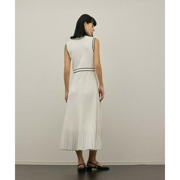 GRACE CONTINENTAL / グレースコンチネンタル バイカラーボウタイニットワンピースの画像