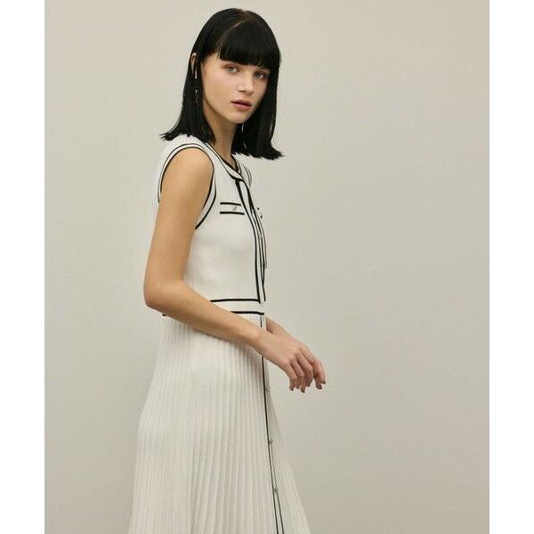 GRACE CONTINENTAL / グレースコンチネンタル バイカラーボウタイニットワンピースの画像