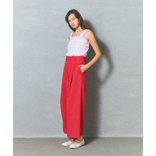 GRACE CONTINENTAL / グレースコンチネンタル リネンタッチタックパンツの画像