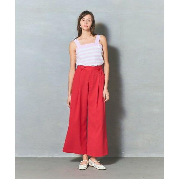 GRACE CONTINENTAL / グレースコンチネンタル リネンタッチタックパンツの画像