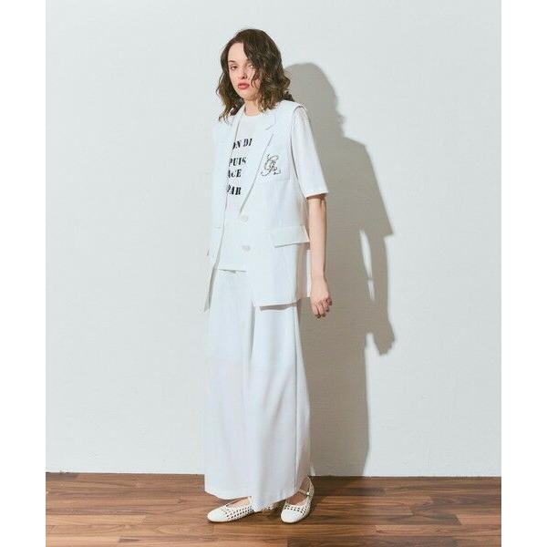 GRACE CONTINENTAL / グレースコンチネンタル リネンタッチタックパンツの画像