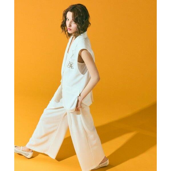 GRACE CONTINENTAL / グレースコンチネンタル リネンタッチタックパンツの画像