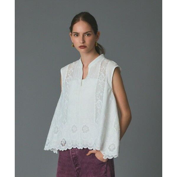 GRACE CONTINENTAL 刺繍シアーシャツ キナリ タグ付き GRACE CONTINENTAL 刺繍シアーシャツ キナリ タグ付き GRACE