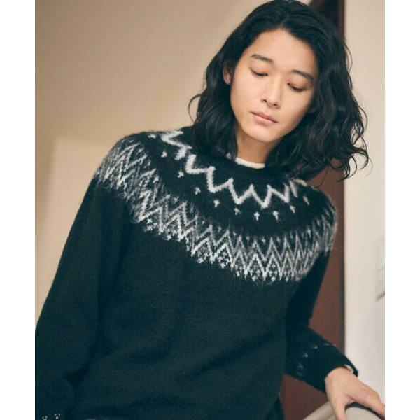 コムサイズム（COMME CA ISM）/フェアアイル柄 シャギーニット COMME CA ISM（コムサイズム） フェアアイル柄 シャギーニット