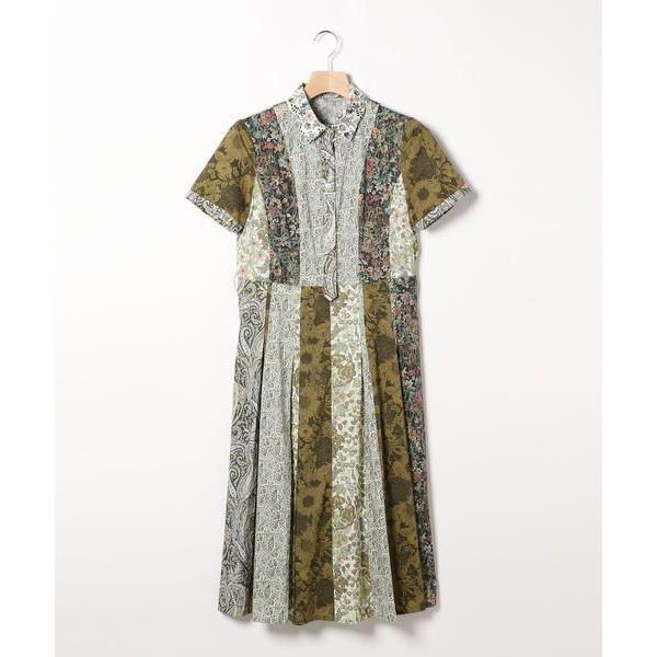 SCAPA / スキャパ リバティプリントパッチワークワンピース SCAPA / スキャパ リバティプリントパッチワークワンピース