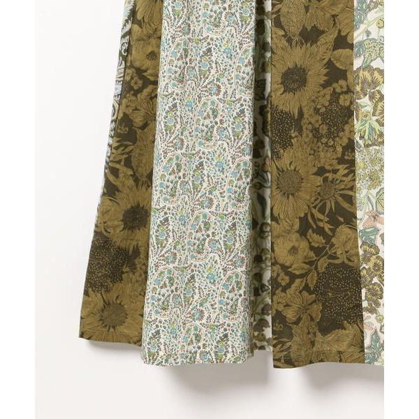 SCAPA / スキャパ リバティプリントパッチワークワンピース SCAPA / スキャパ リバティプリントパッチワークワンピース