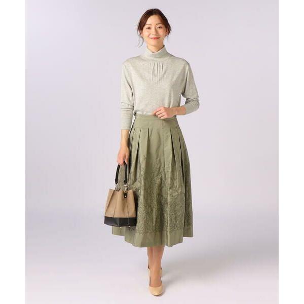 SCAPA / スキャパ エンブロイダリータフタスカートの画像