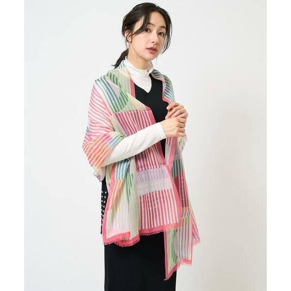 GEORGES RECH / ジョルジュ・レッシュ 幾何ストライプシルク混ストール | GEORGES RECH | 01