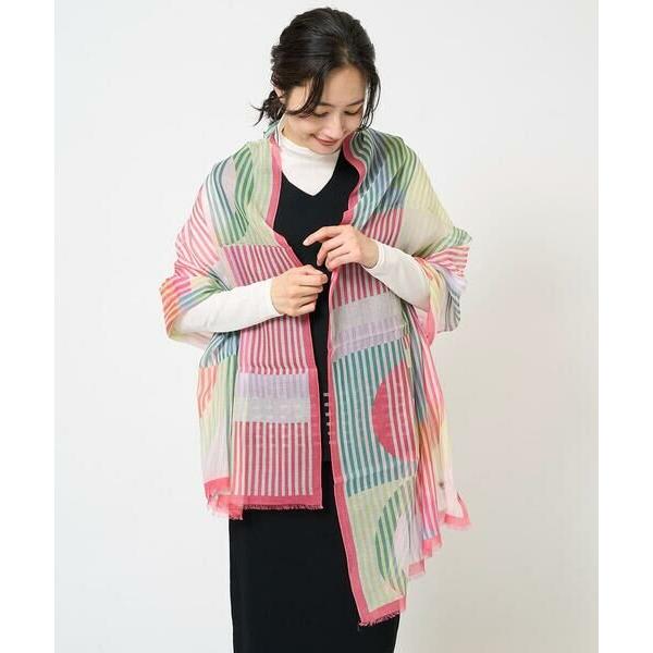 GEORGES RECH / ジョルジュ・レッシュ 幾何ストライプシルク混ストール | GEORGES RECH | 02