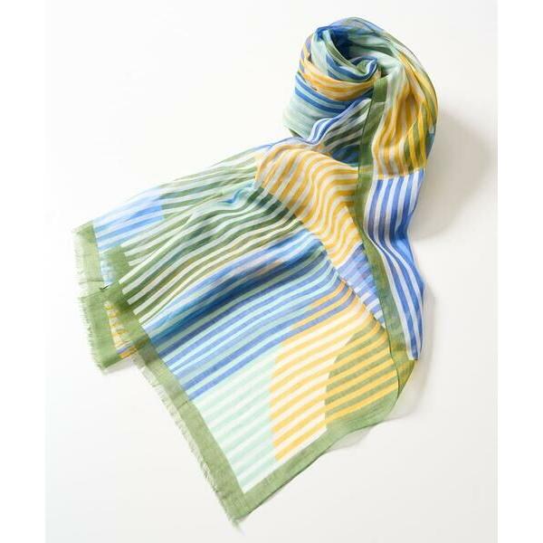 GEORGES RECH / ジョルジュ・レッシュ 幾何ストライプシルク混ストール | GEORGES RECH | 03