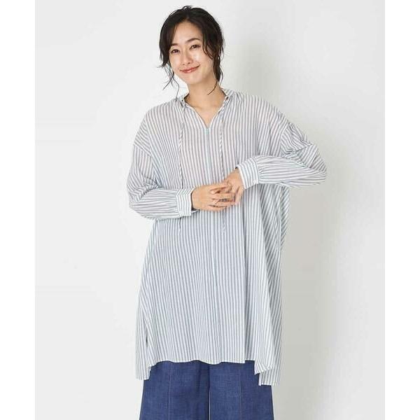 Hiroko Bis ヒロコビス タカシマヤファッションスクエア ストライプロングシャツブラウス rbbim130 Hiroko 洗える ストライプロングシャツブラウス ストライプロングシャツブラウス 通販 通販 売れてます