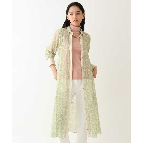 【新品】HIROKO BISシフォンフラワーデザインワンピース /洗濯機で洗える HIROKO BIS / ヒロコビス シフォンフラワーデザインワンピース /洗濯機