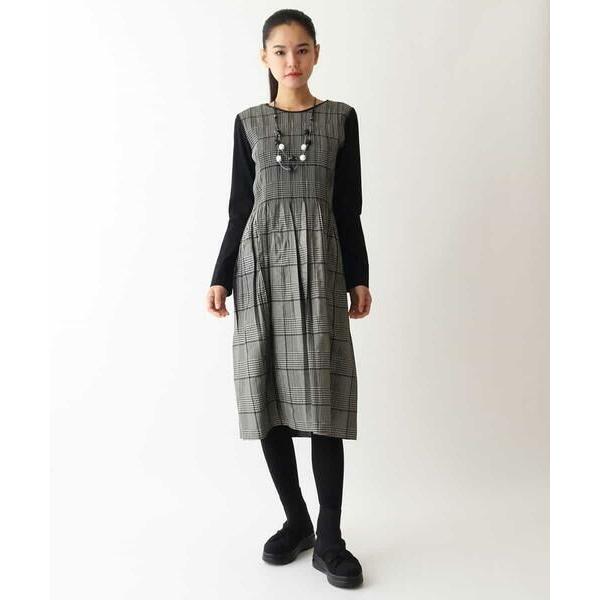 【極美品】ヒロコビス HIROKO BIS ロングジレ ベスト チェック 極美品】ヒロコビス HIROKO BIS ロングジレ ベスト チェック