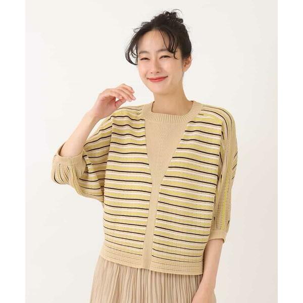 Hiroko Bis ヒロコビス 通販 通販 ニット セーター 長袖 タカシマヤファッションスクエア 洗える 日本製 タックボーダー