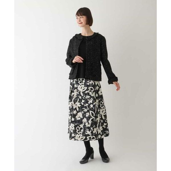 タグ付き　ヒロコビス　ツイードジャケット HIROKO BIS / ヒロコビス ラメツイードフリンジジャケット